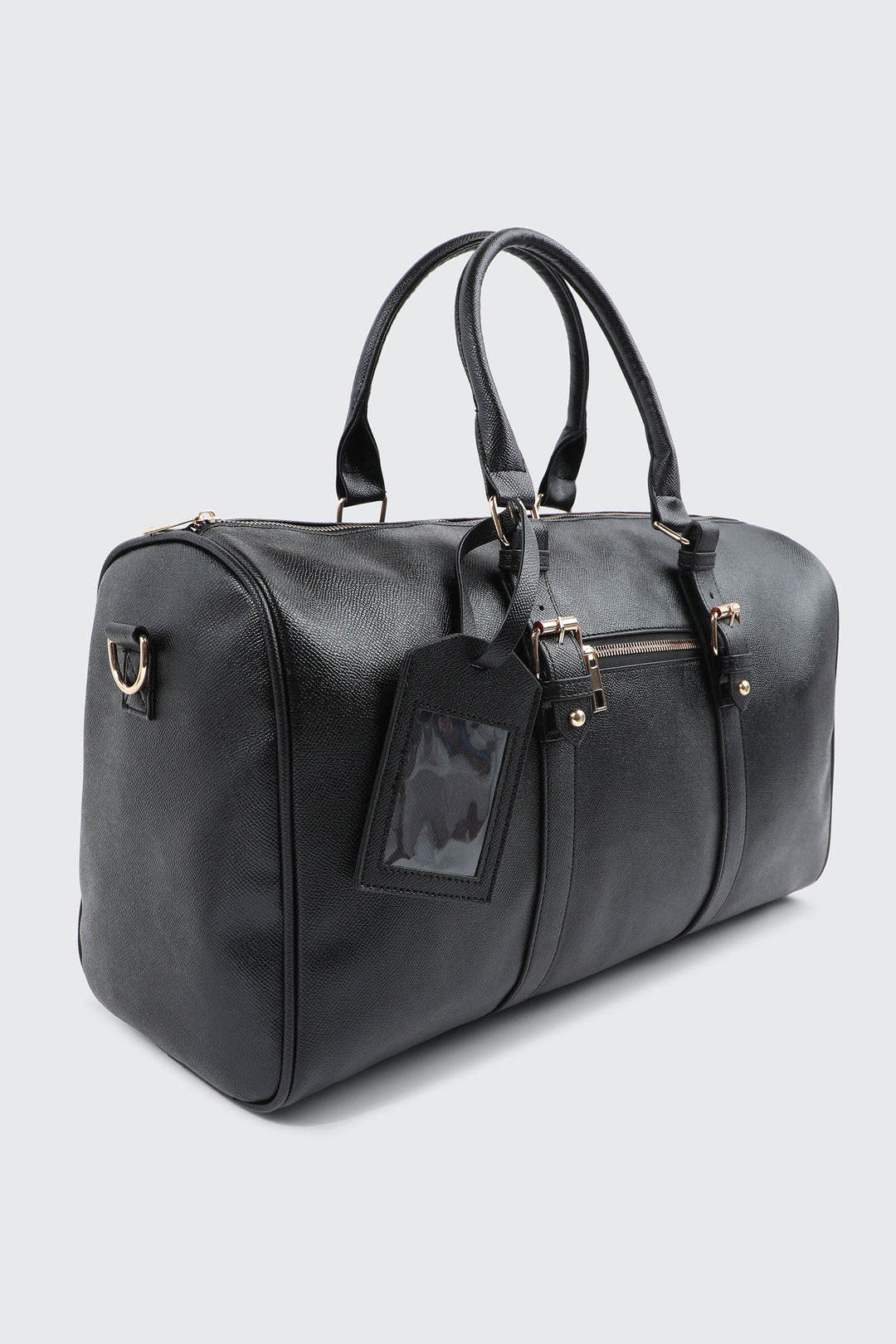 Faux Leather Duffle Bag