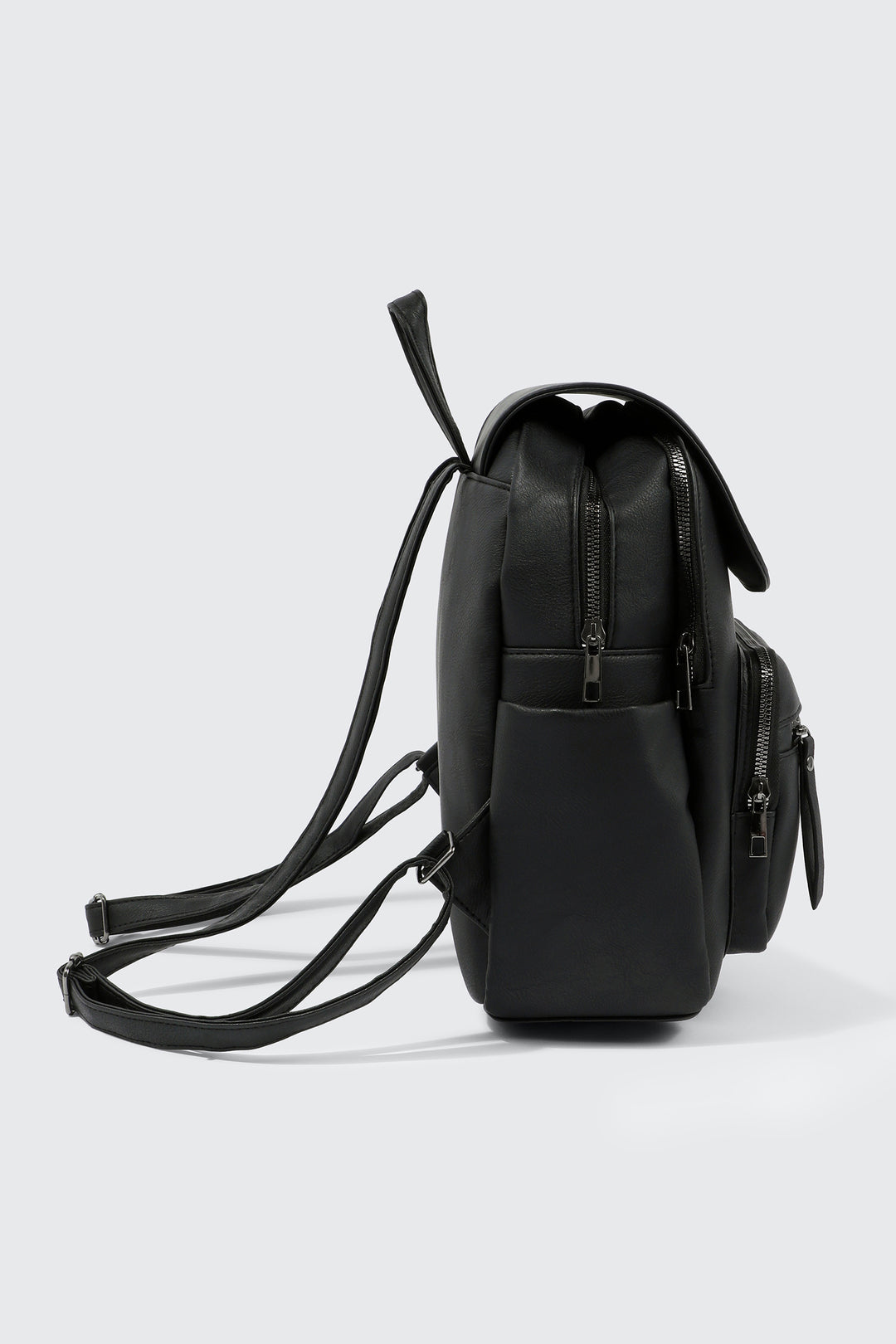 Small Faux Leather Backpack