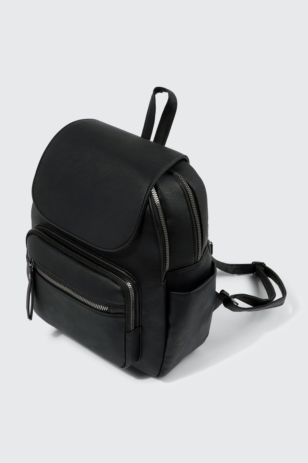 Small Faux Leather Backpack