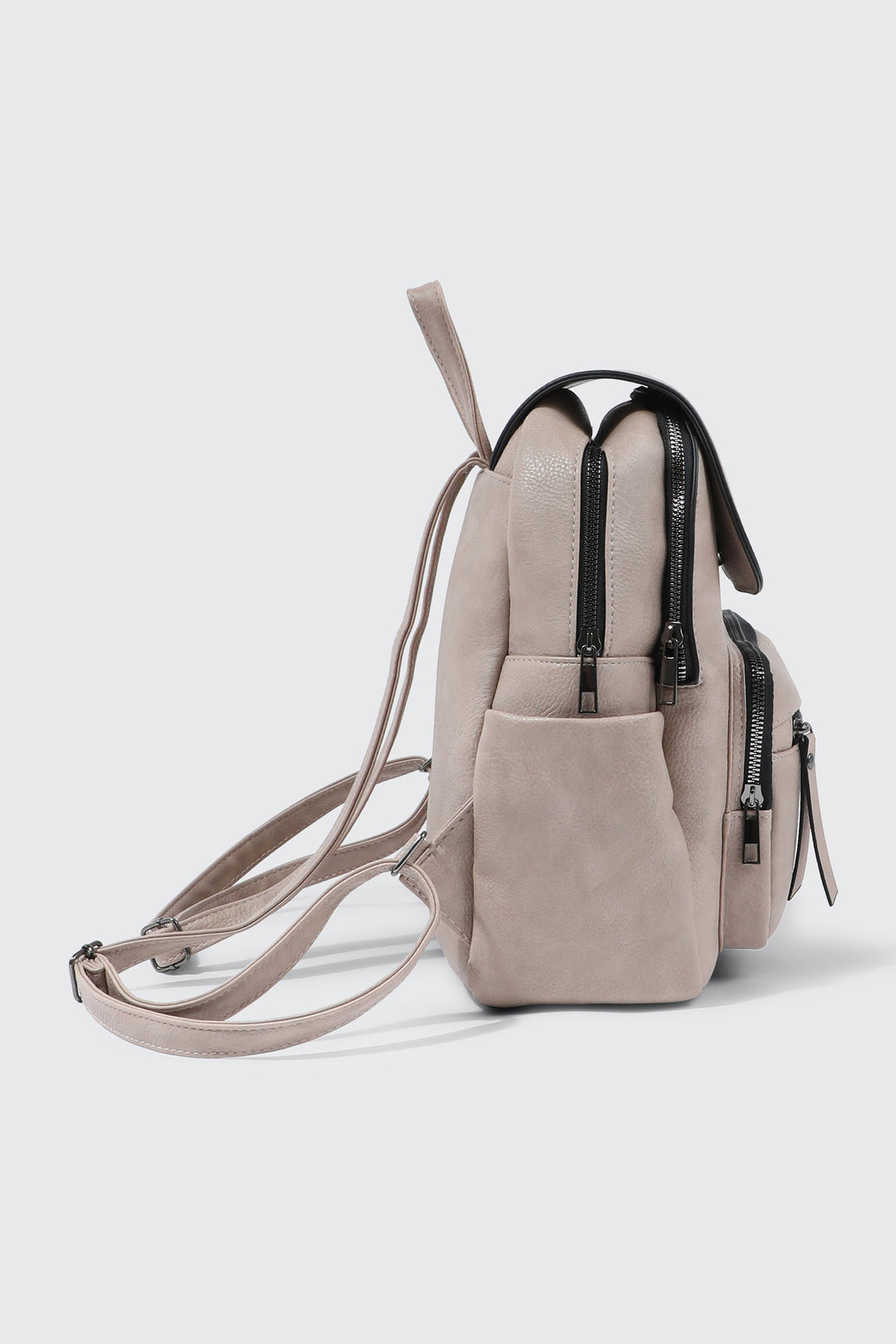 Small Faux Leather Backpack