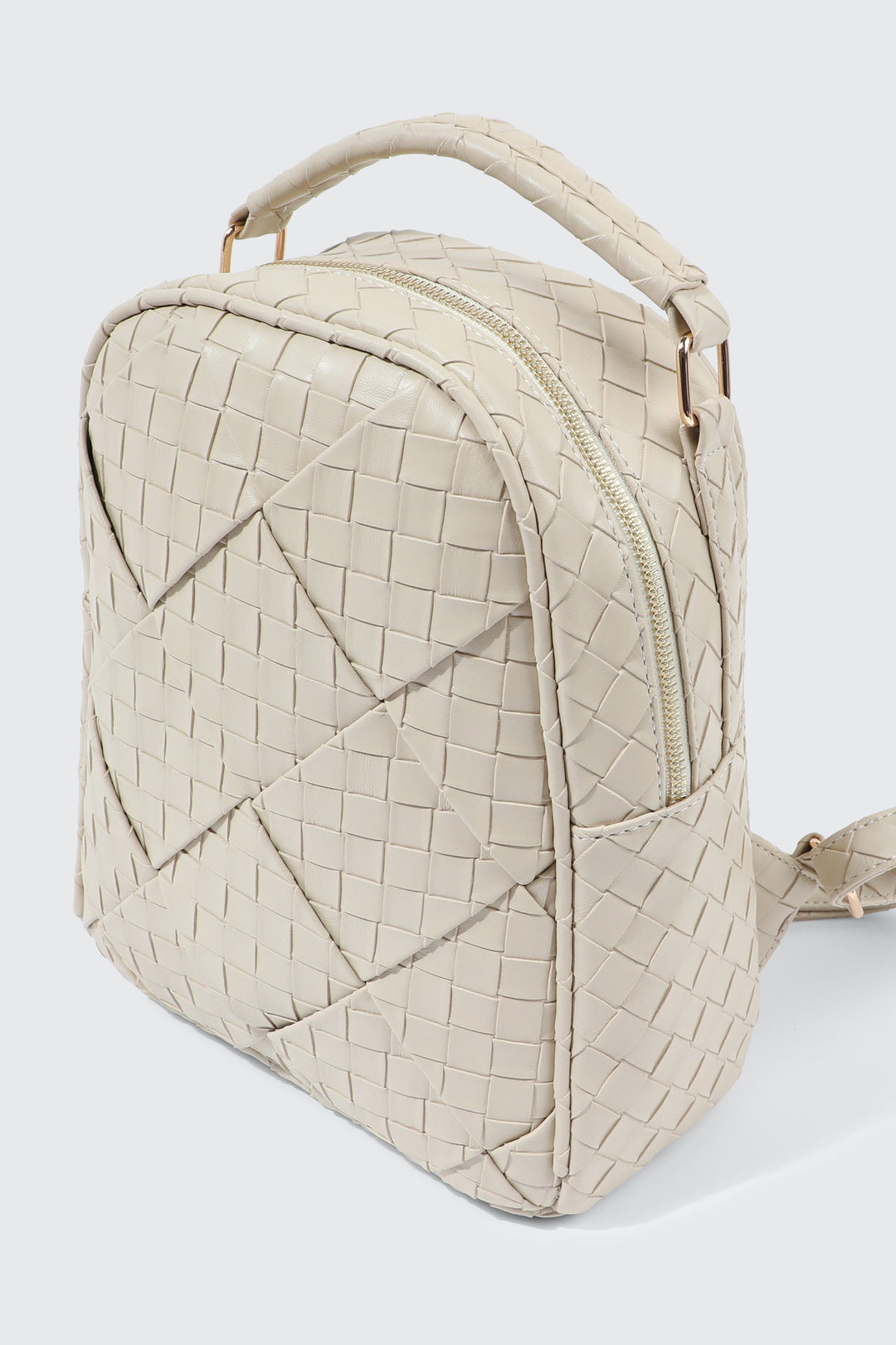 Quilted Woven Mini Backpack