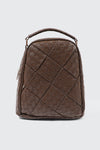 Quilted Woven Mini Backpack