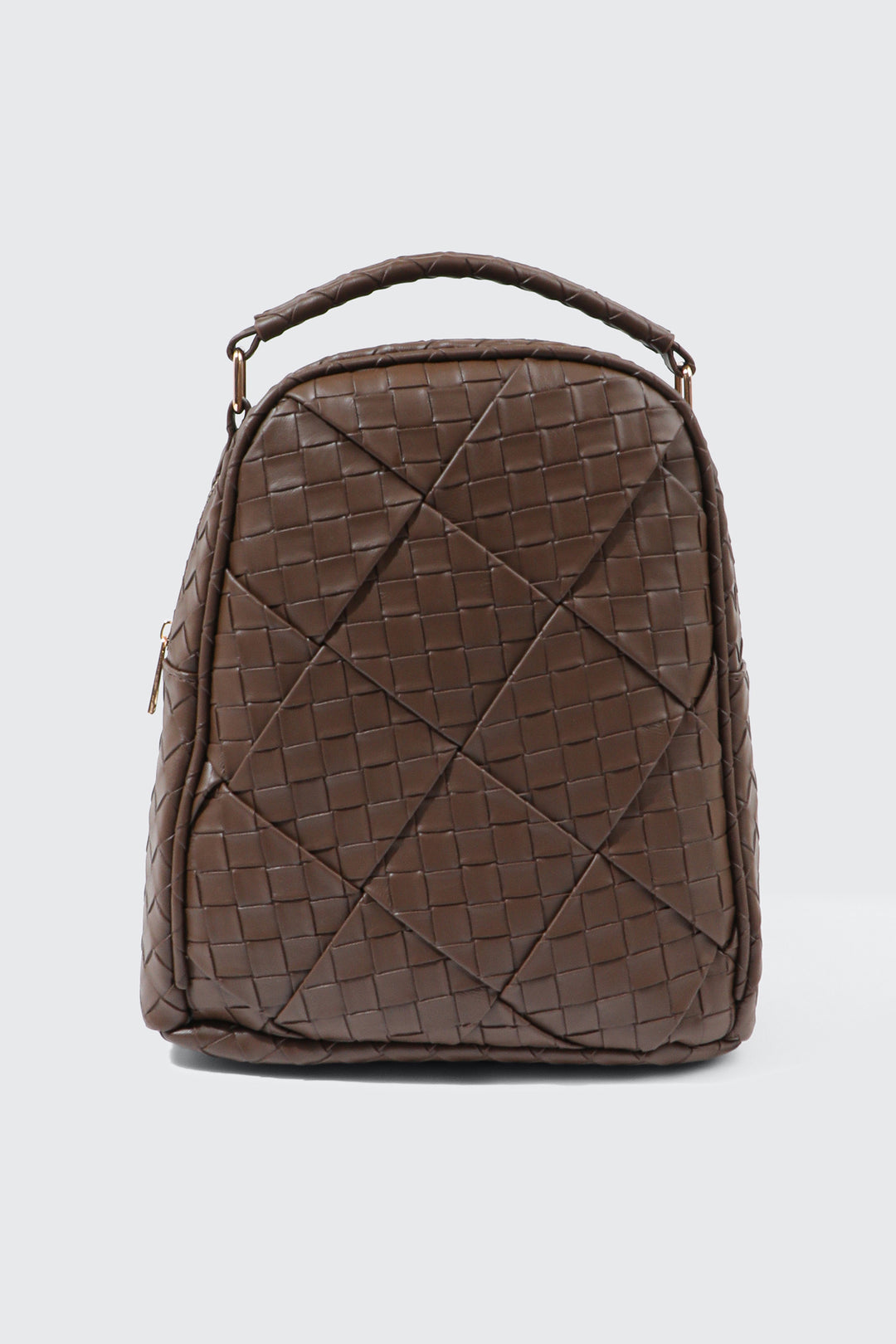 Ardene Women's Quilted Woven Mini Backpack in Brown