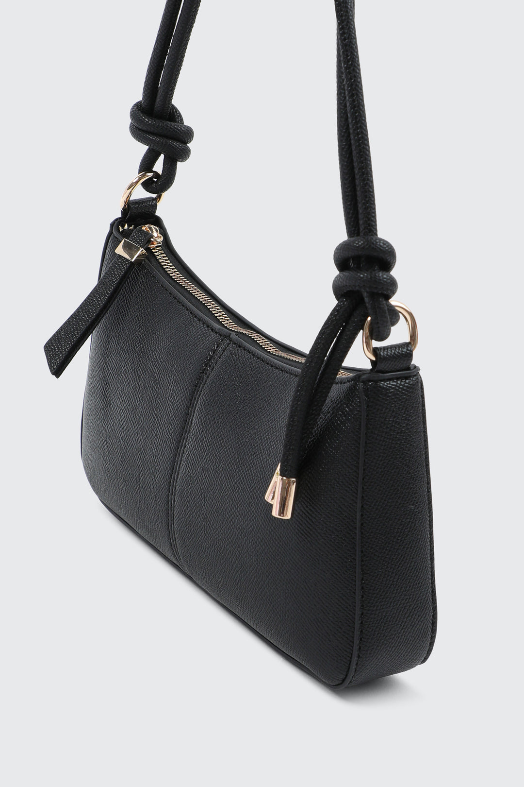 Knotted Handle Shoulder Bag with Crossbody Strap