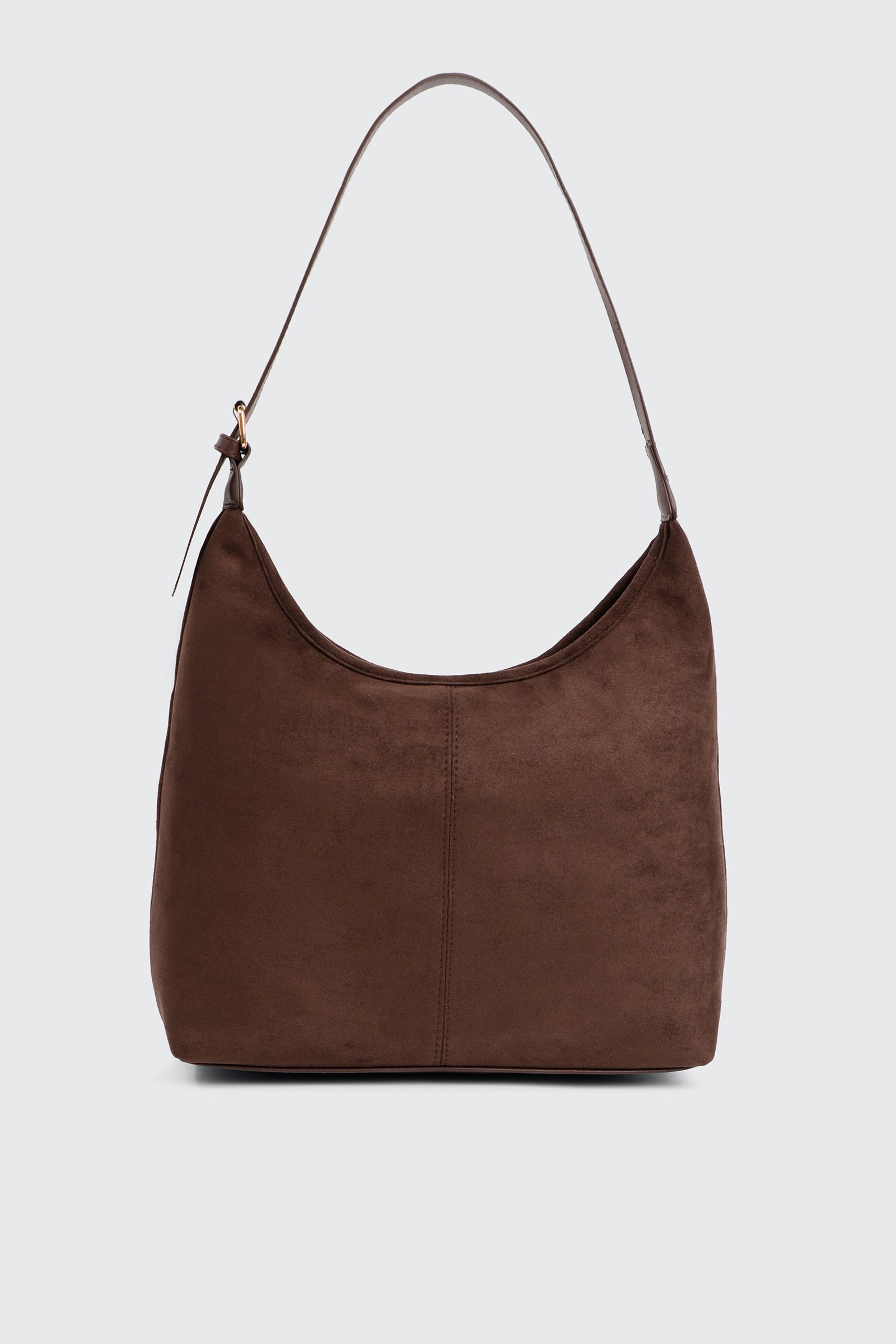 Faux Suede Shoulder Bag with Buckle Detail – Ardene