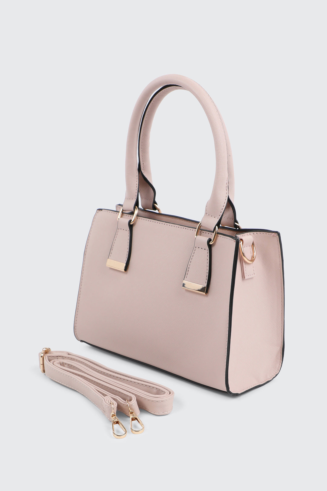 Petit sac à main structuré en faux cuir