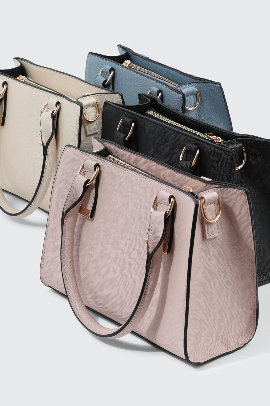 Petit sac à main structuré en faux cuir