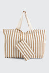 Fourre-tout en toile tissée avec pochette intérieure
