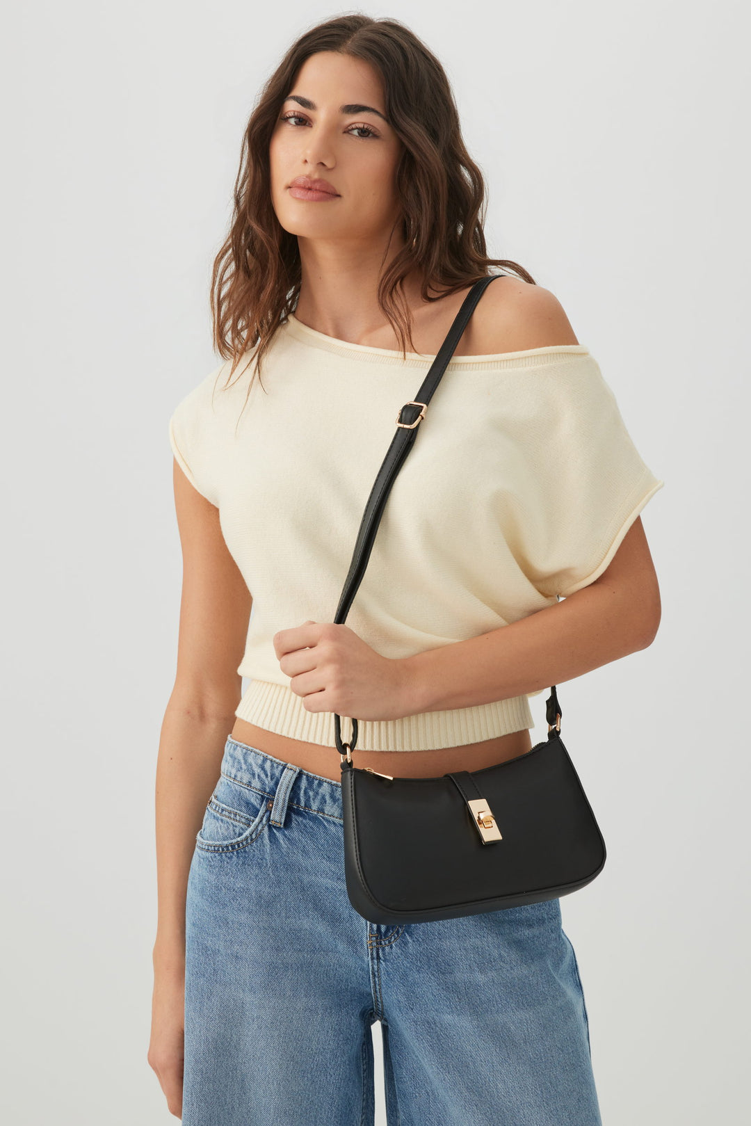 Shoulder Bag with Turn Lock