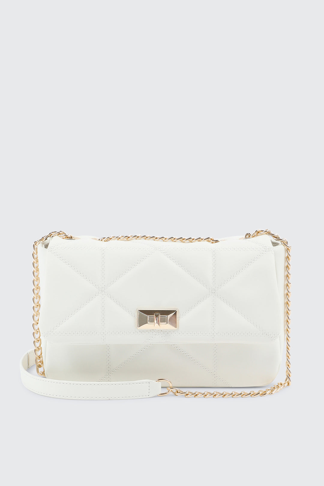 Quilted Faux Leather Crossbody Bag