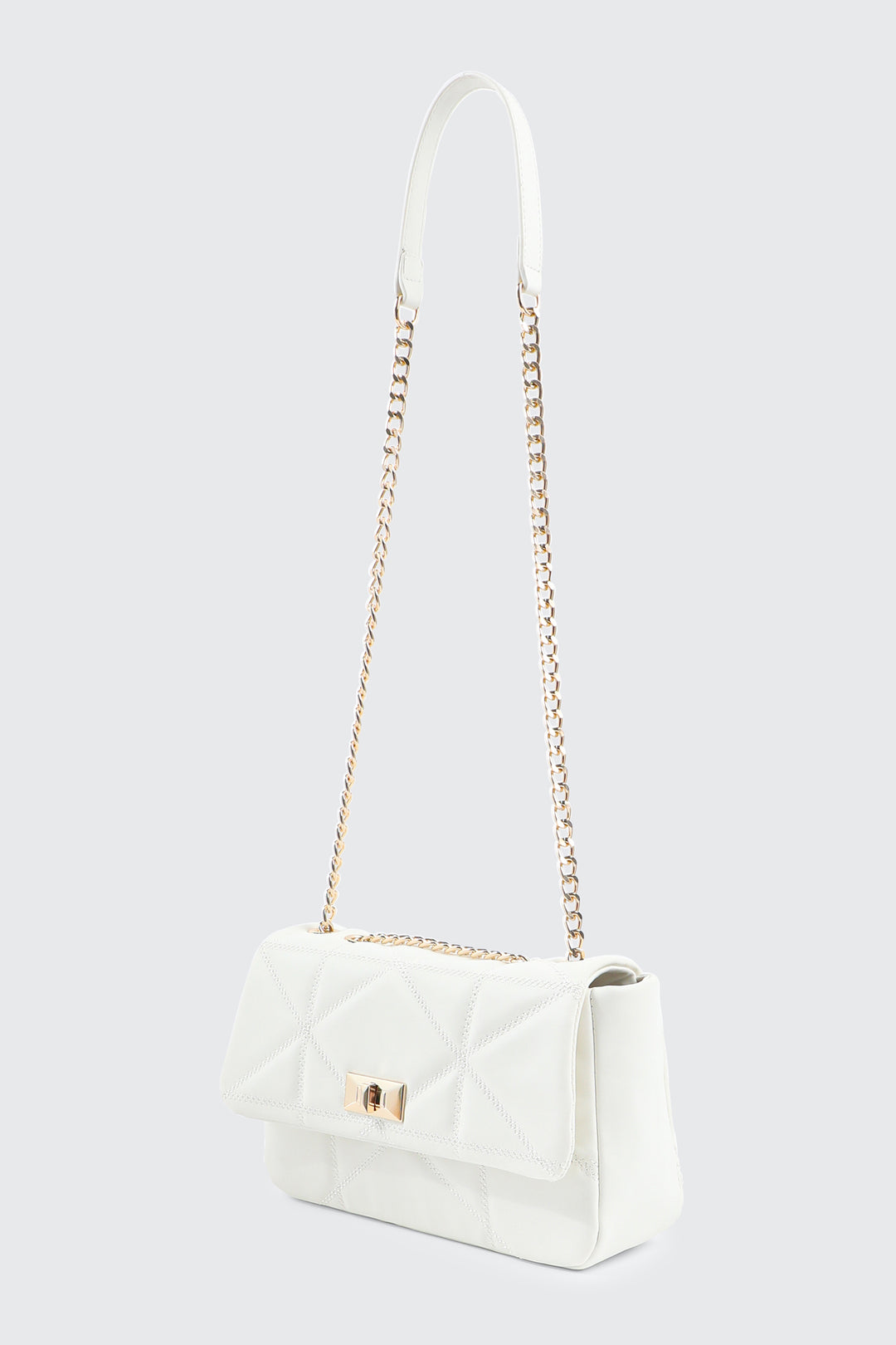 Quilted Faux Leather Crossbody Bag