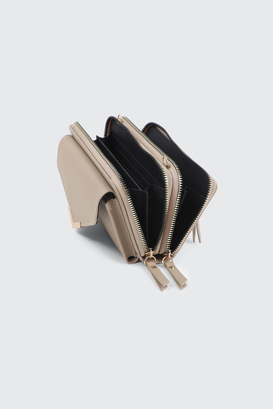 Faux Leather Crossbody Wallet