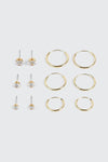 6-Pack 14K Gold Plated Earrings