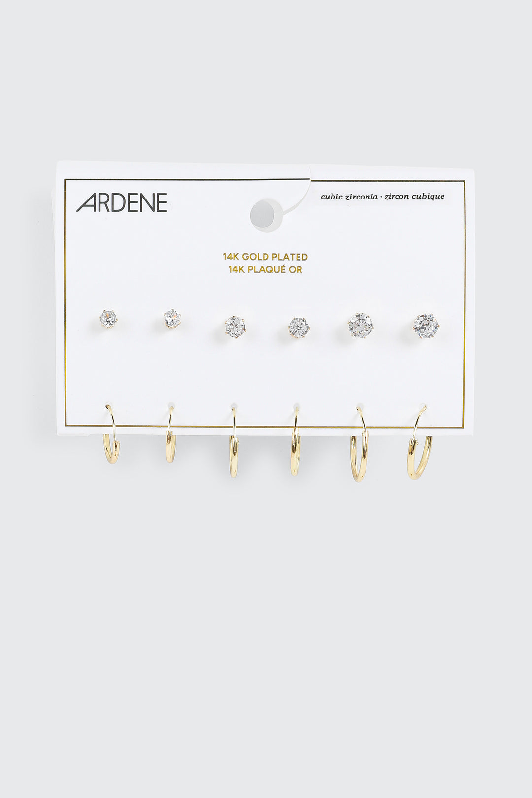 6-Pack 14K Gold Plated Earrings