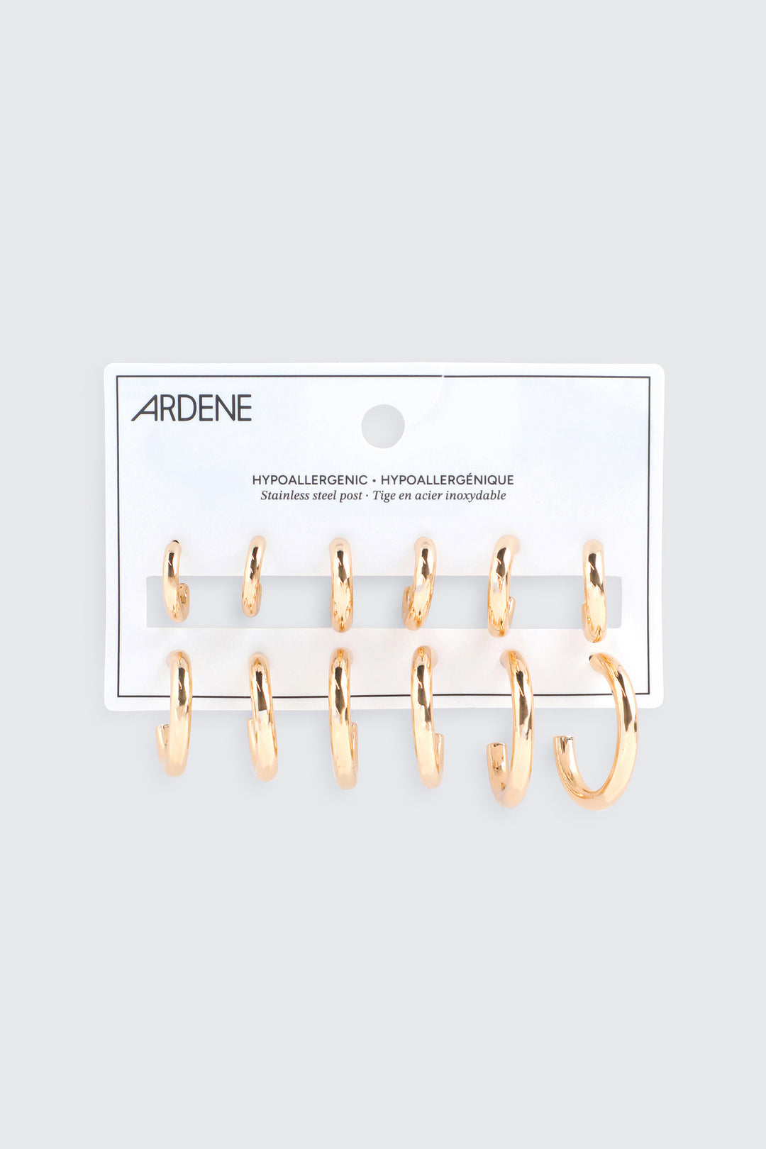 Lot de 6 paires d'anneaux