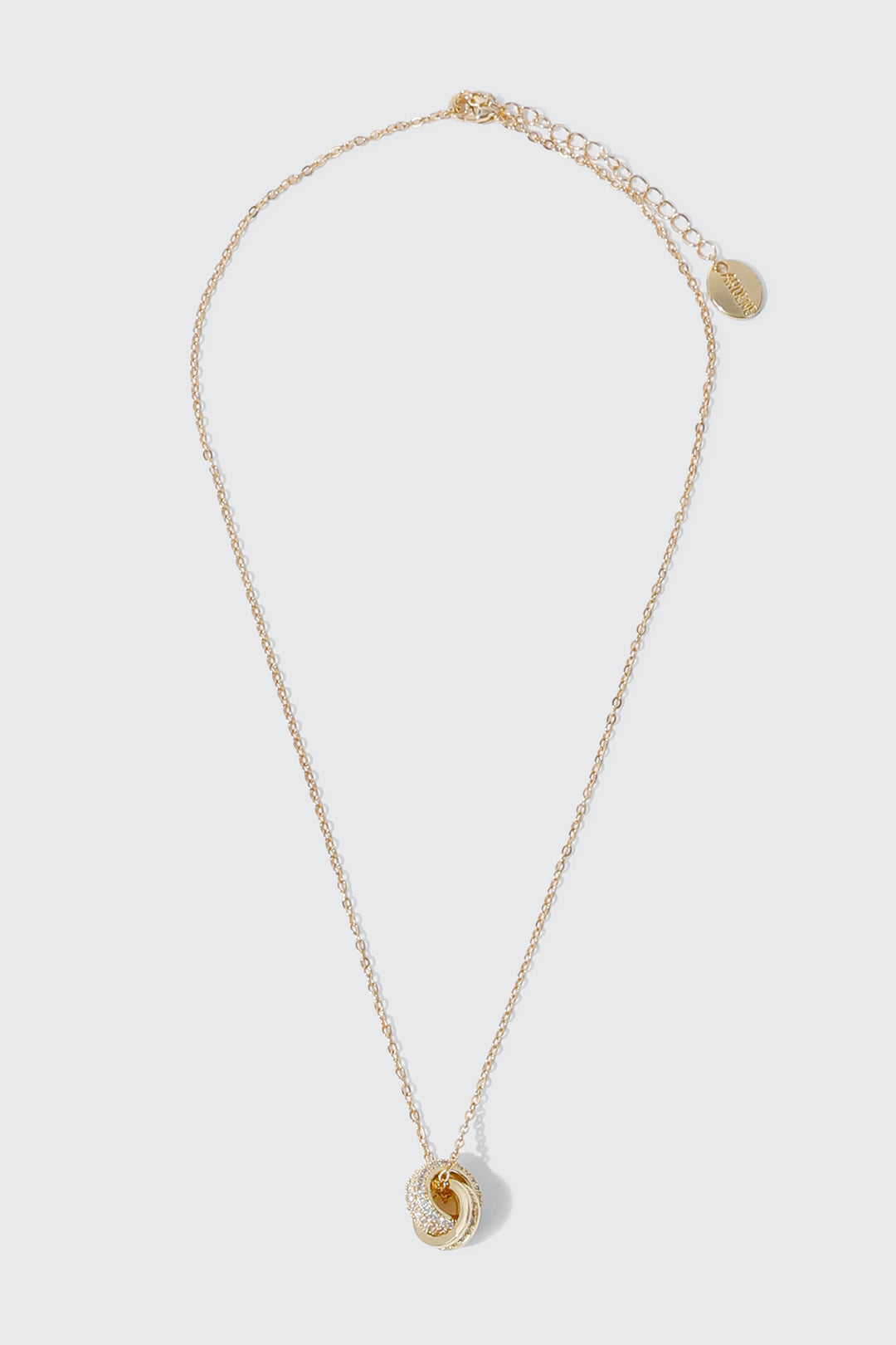 14K Gold Plated Interlocking Loop Necklace