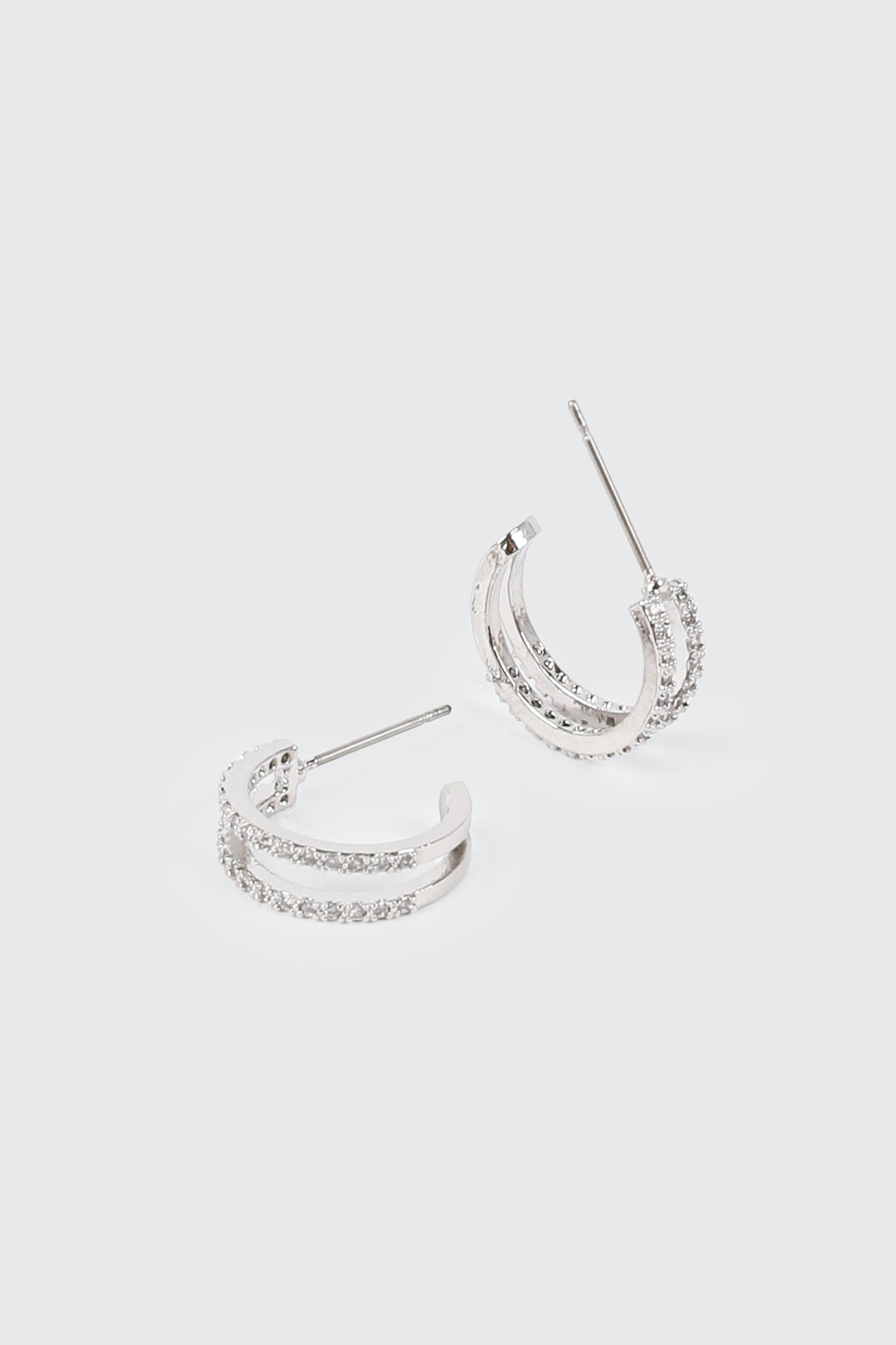 14K White Gold Plated Hoop Earrings | Ardene