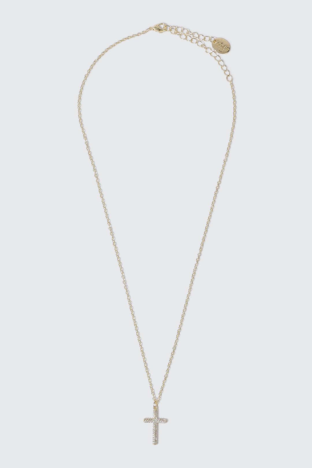 Collier croix plaqué or 14K