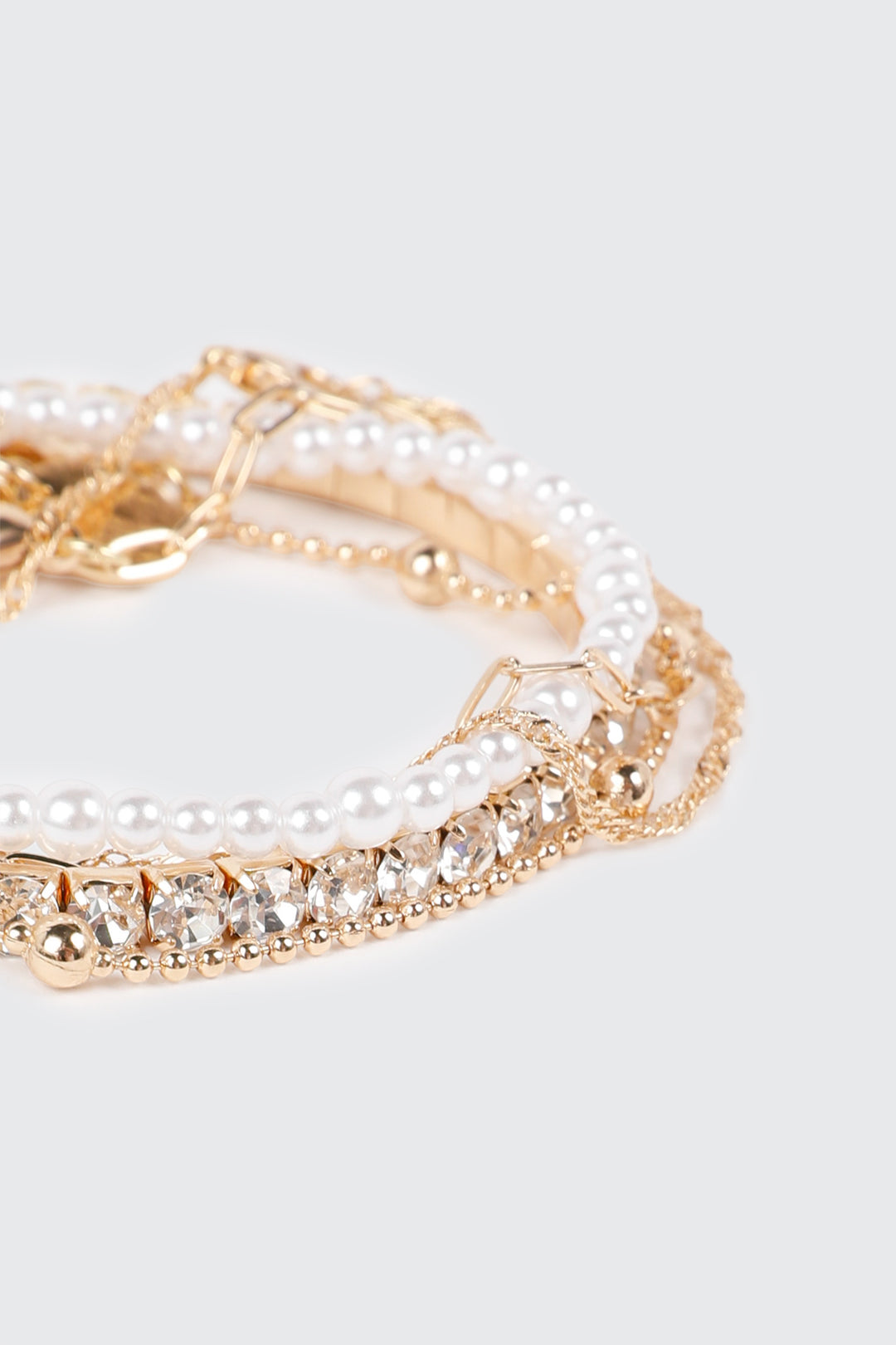 Bracelets à chaîne et fausses perles