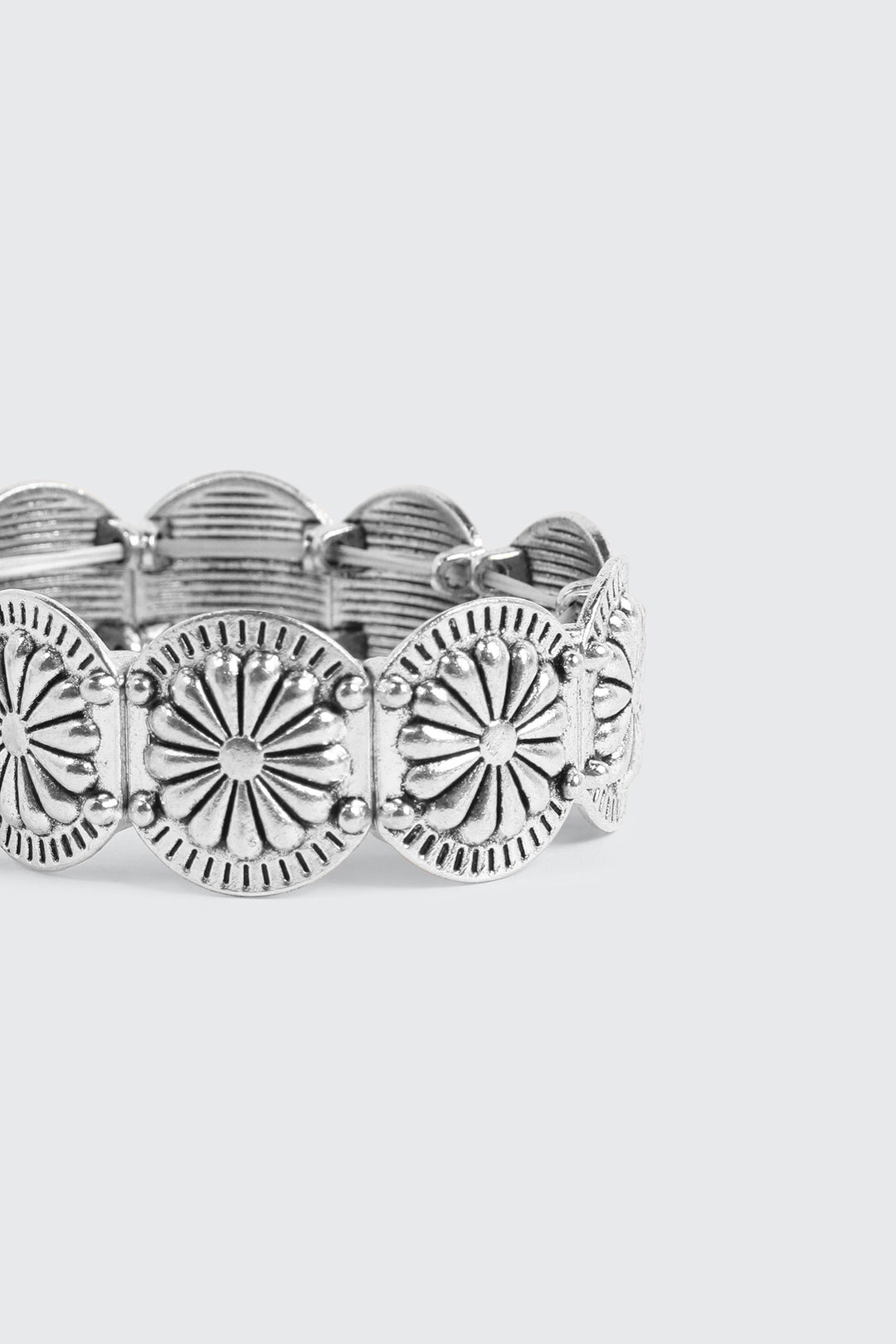 Floral Medallion Stretch Bracelet