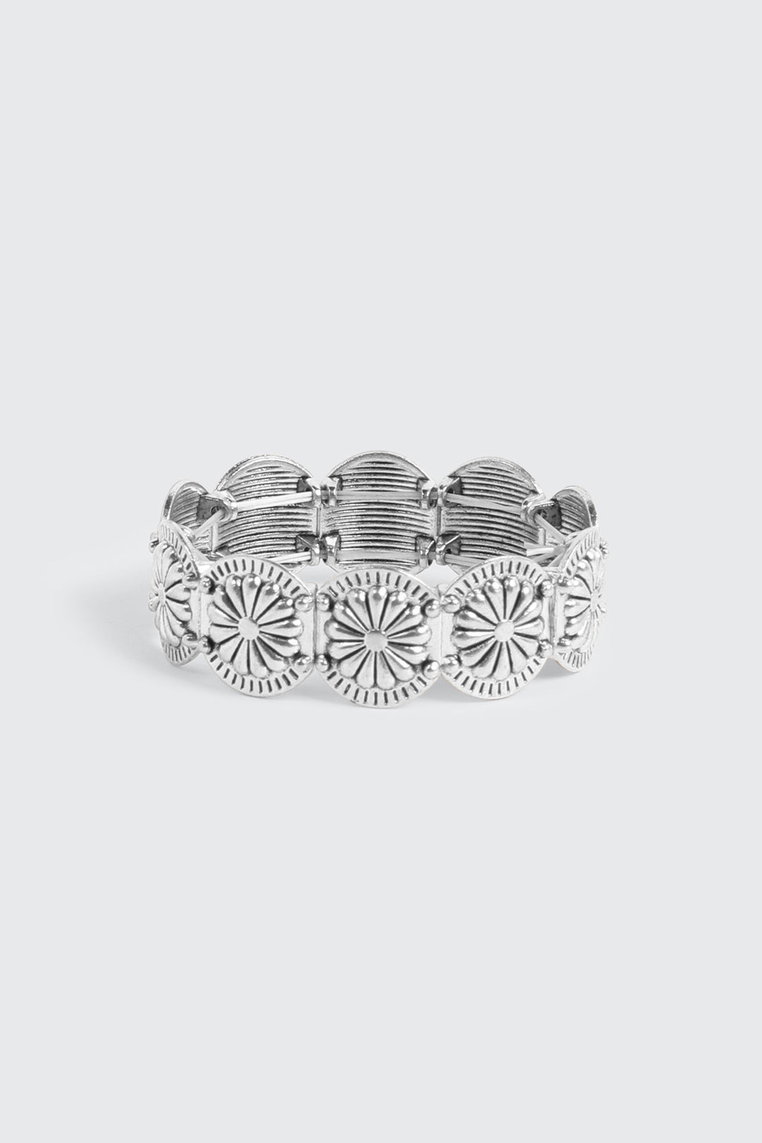 Floral Medallion Stretch Bracelet