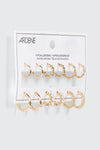 3-Pair Twisted Huggie Hoop Earrings
