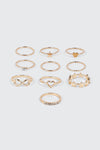 10 Ring Star Heart Set