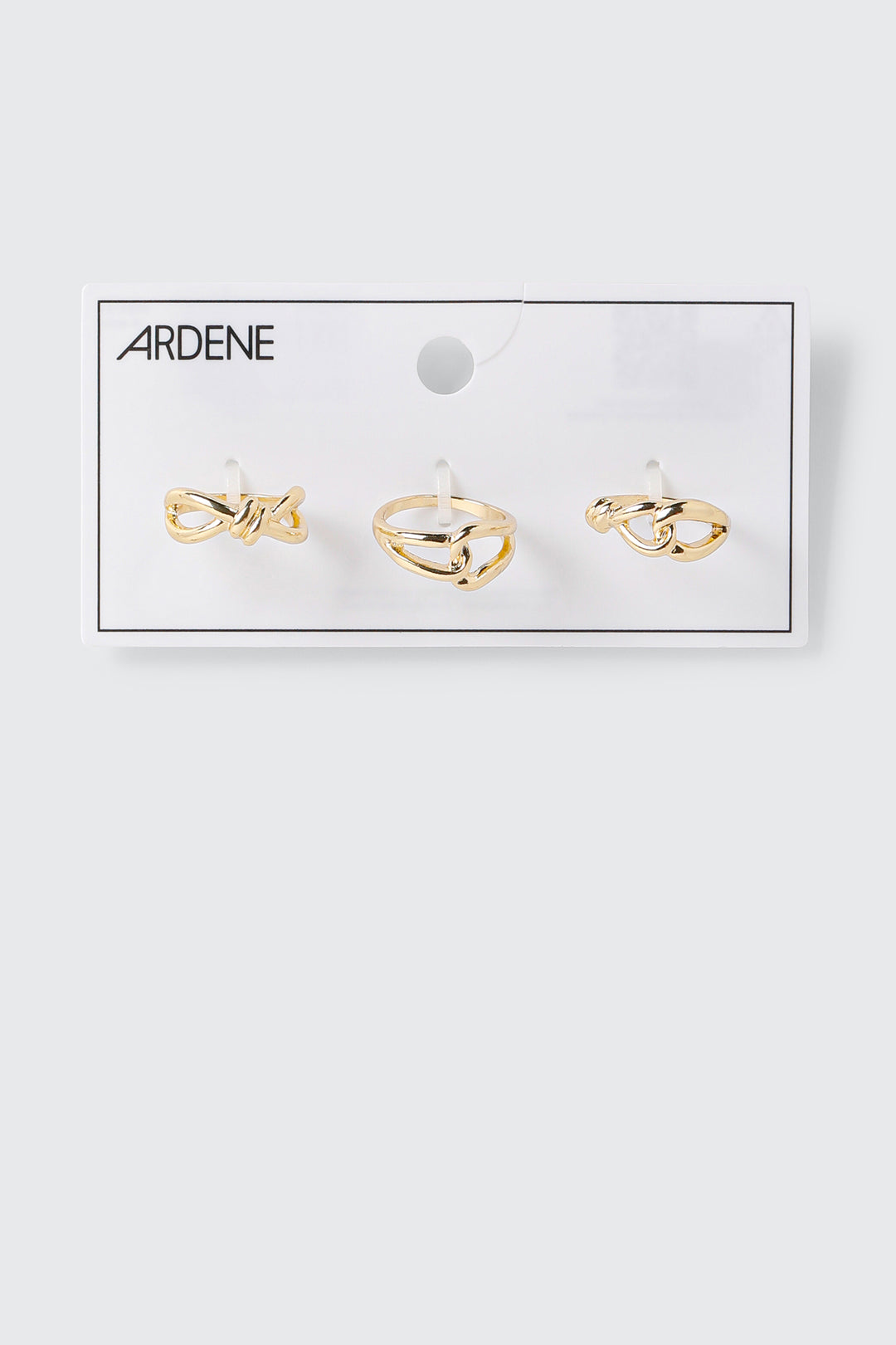 Lot de 3 bagues torsadées nouées