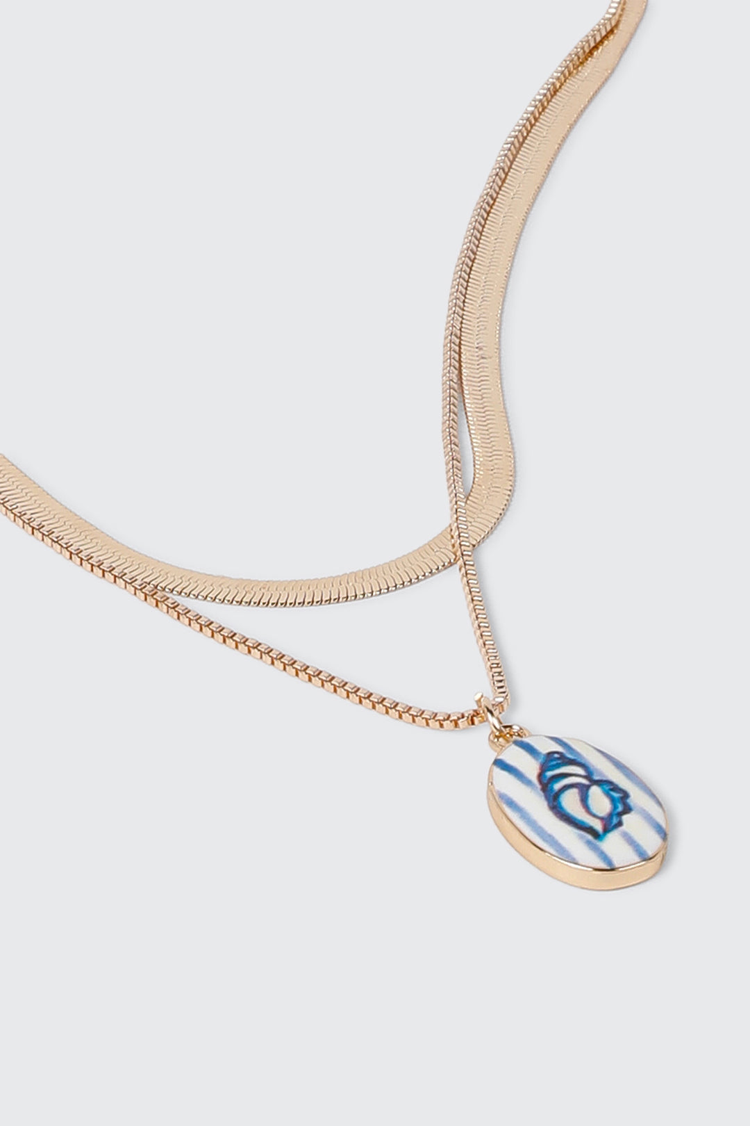 Shell Print Charm Necklace