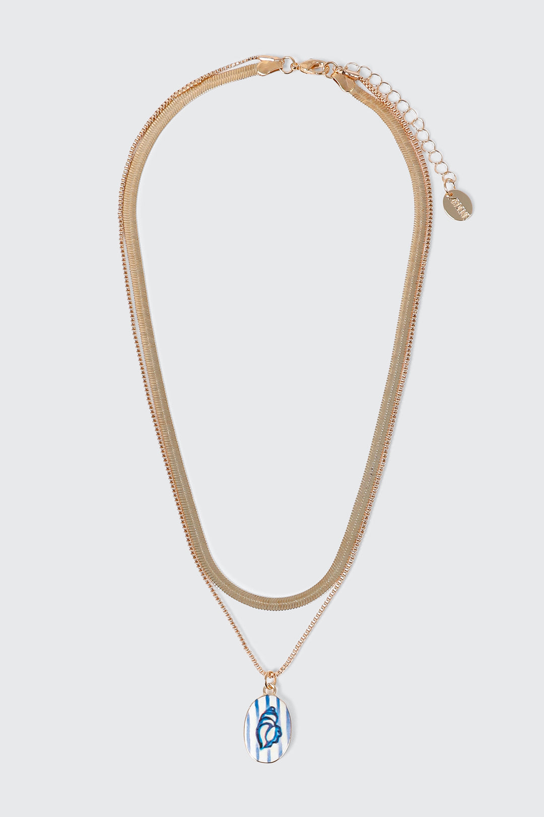 Shell Print Charm Necklace