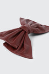 Faux Leather Bow Barrette