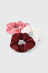 Lot de 3 chouchous satinés