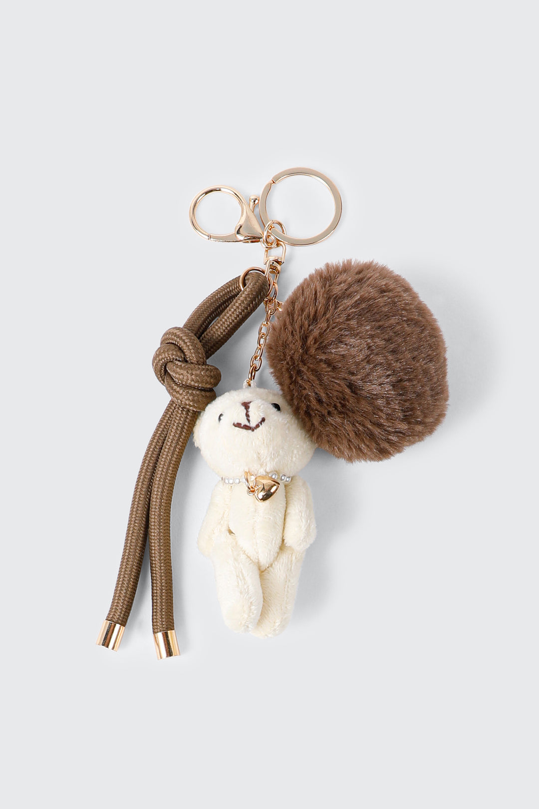 Porte-clés breloque ours en peluche