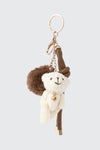 Porte-clés breloque ours en peluche