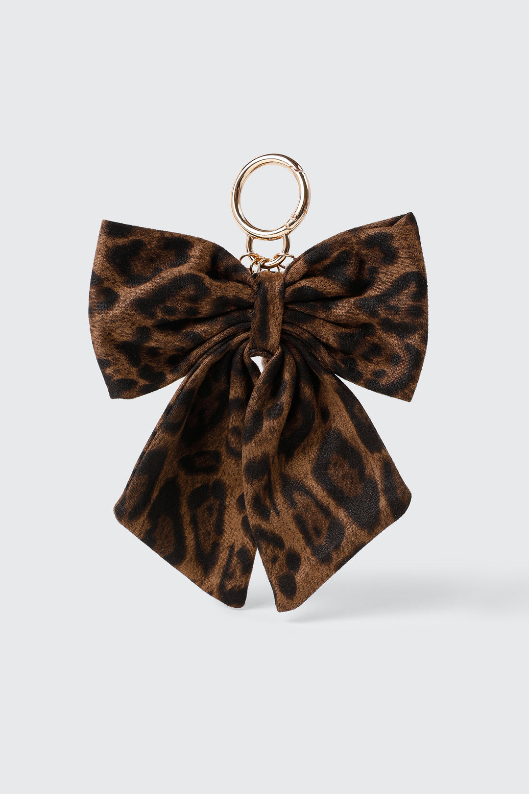 Porte-clés ourson avec boucle léopard