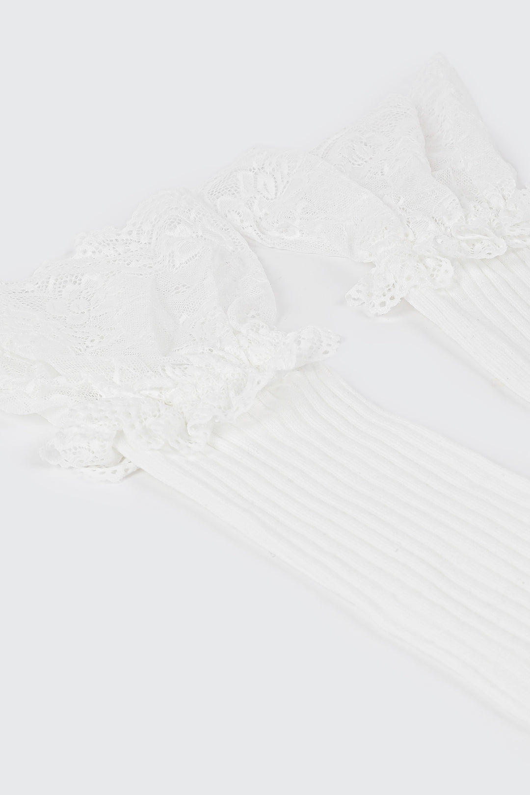 Lace Trim Over the Knee Socks