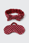 Polka Dot Eye Mask & Headband Set