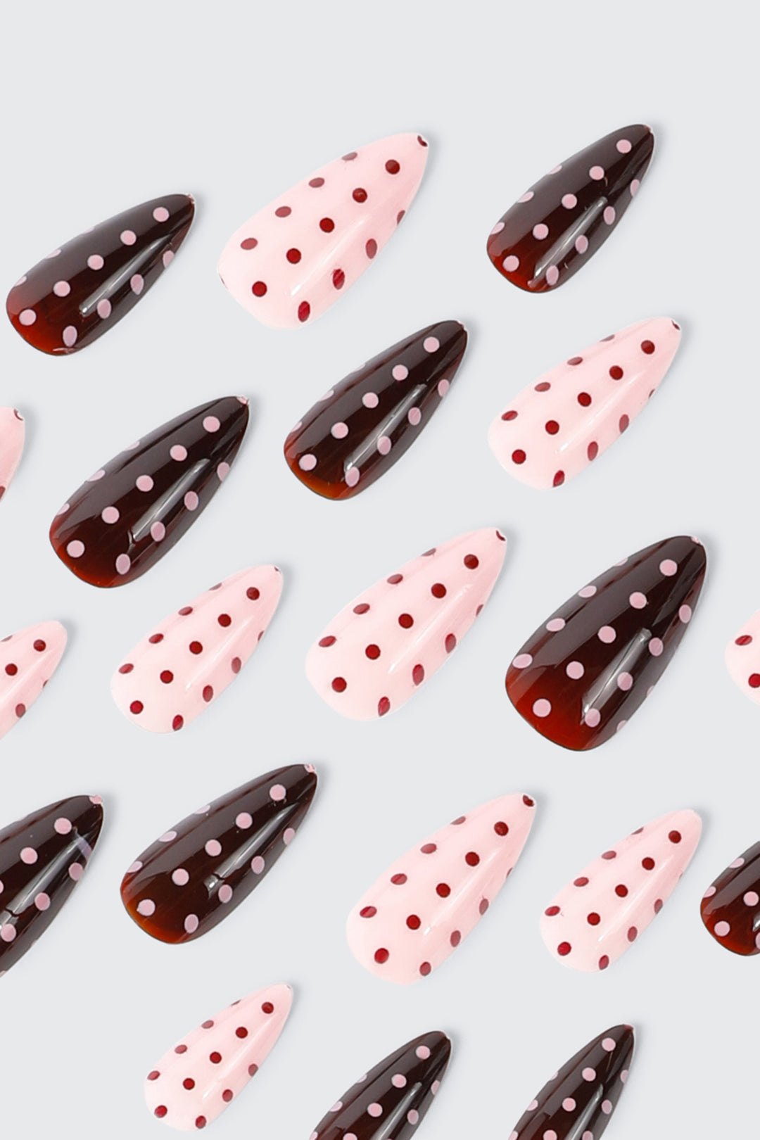 Polka Dot Press On Faux Nails