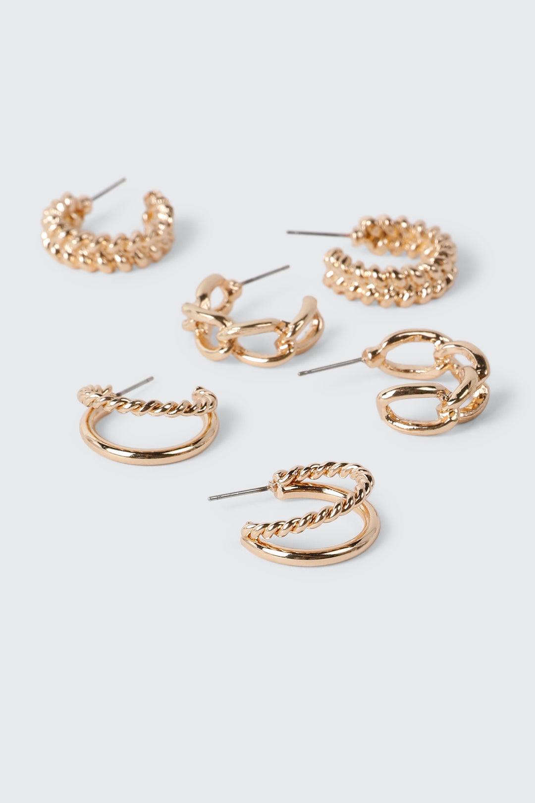 3 paires d'anneaux assortis