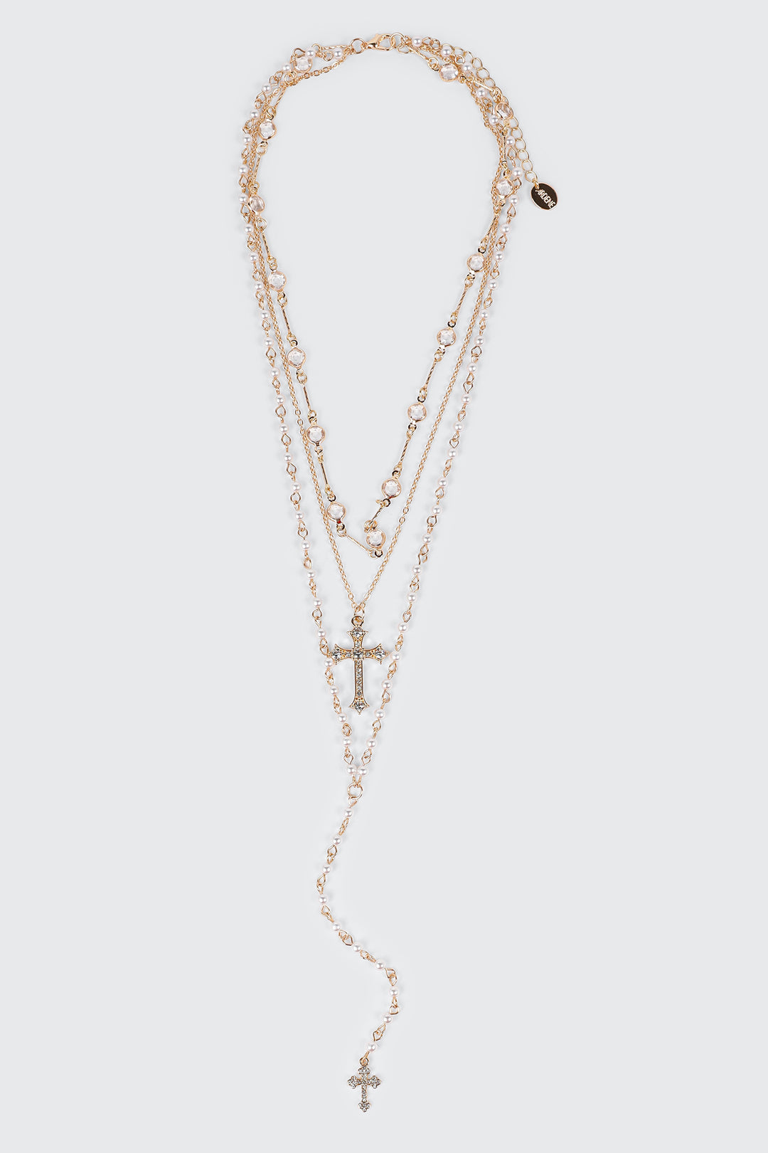 Rosary Style Layered Necklace