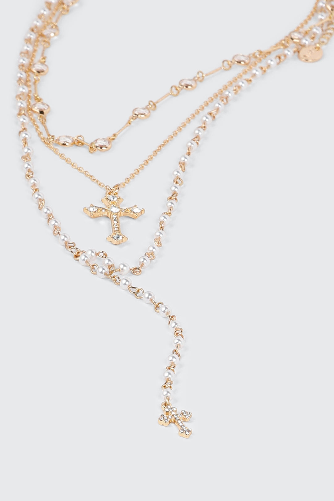 Rosary Style Layered Necklace