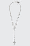 Rosary Style Layered Necklace
