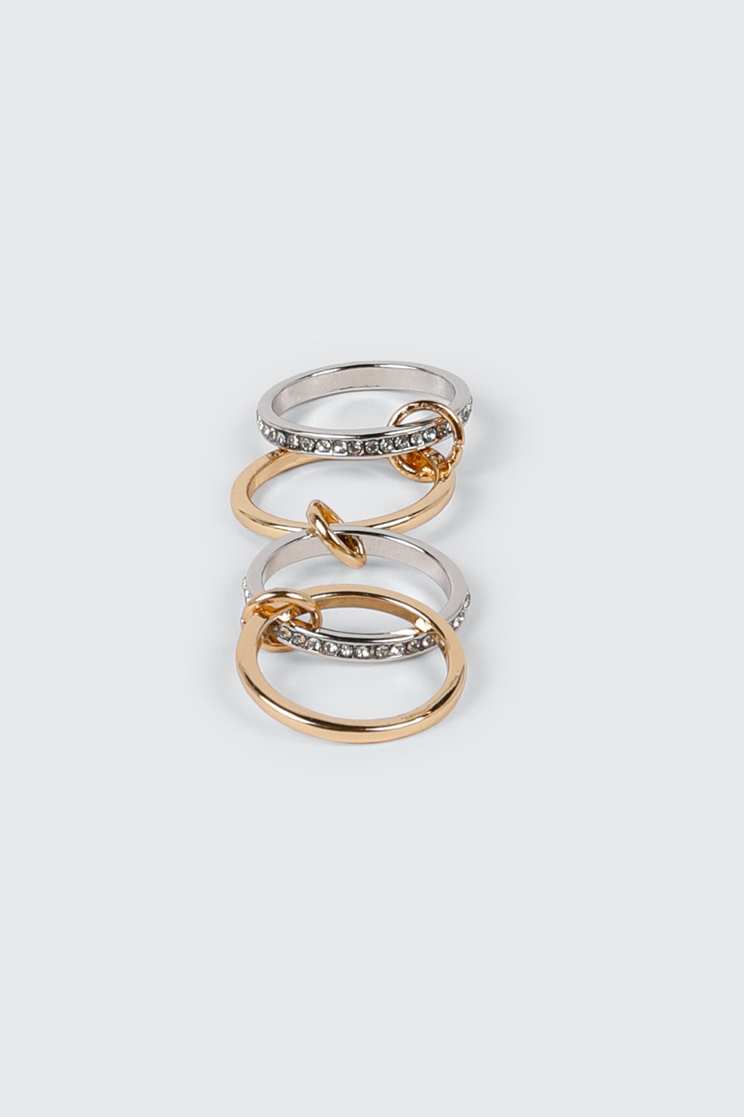 Interlocking Rhinestone Rings