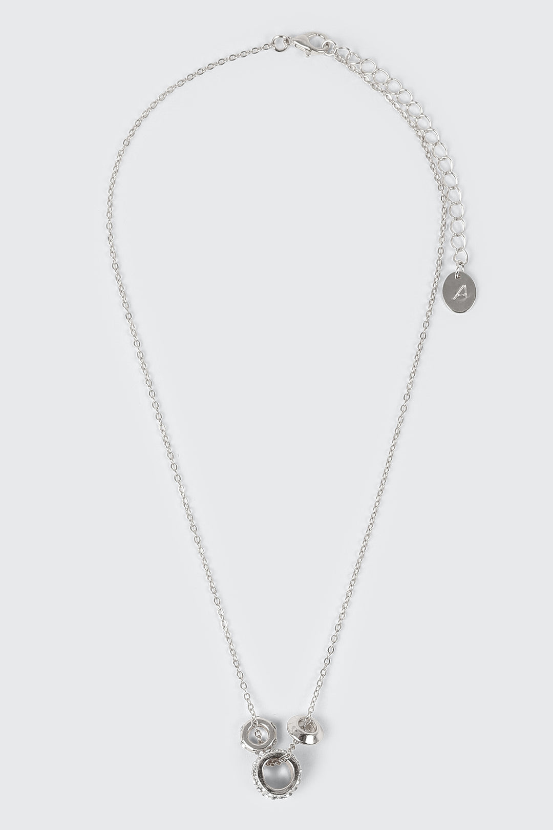 Barrel Pendant Necklace with Stones