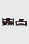 Lot de 2 pinces à cheveux papillon et rectangle