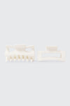 Lot de 2 pinces à cheveux papillon et rectangle
