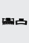 Lot de 2 pinces à cheveux papillon et rectangle