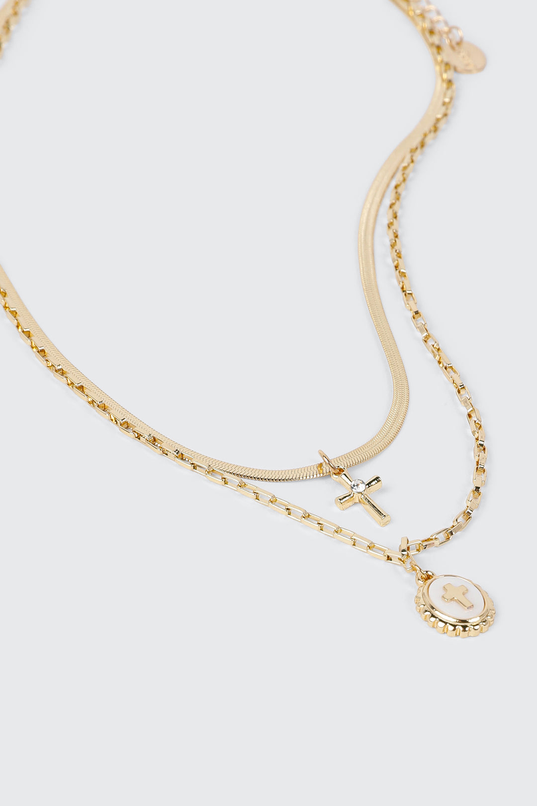 Collier à 2 rangs à croix