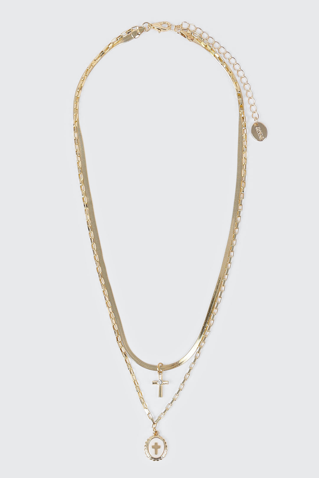 Collier à 2 rangs à croix