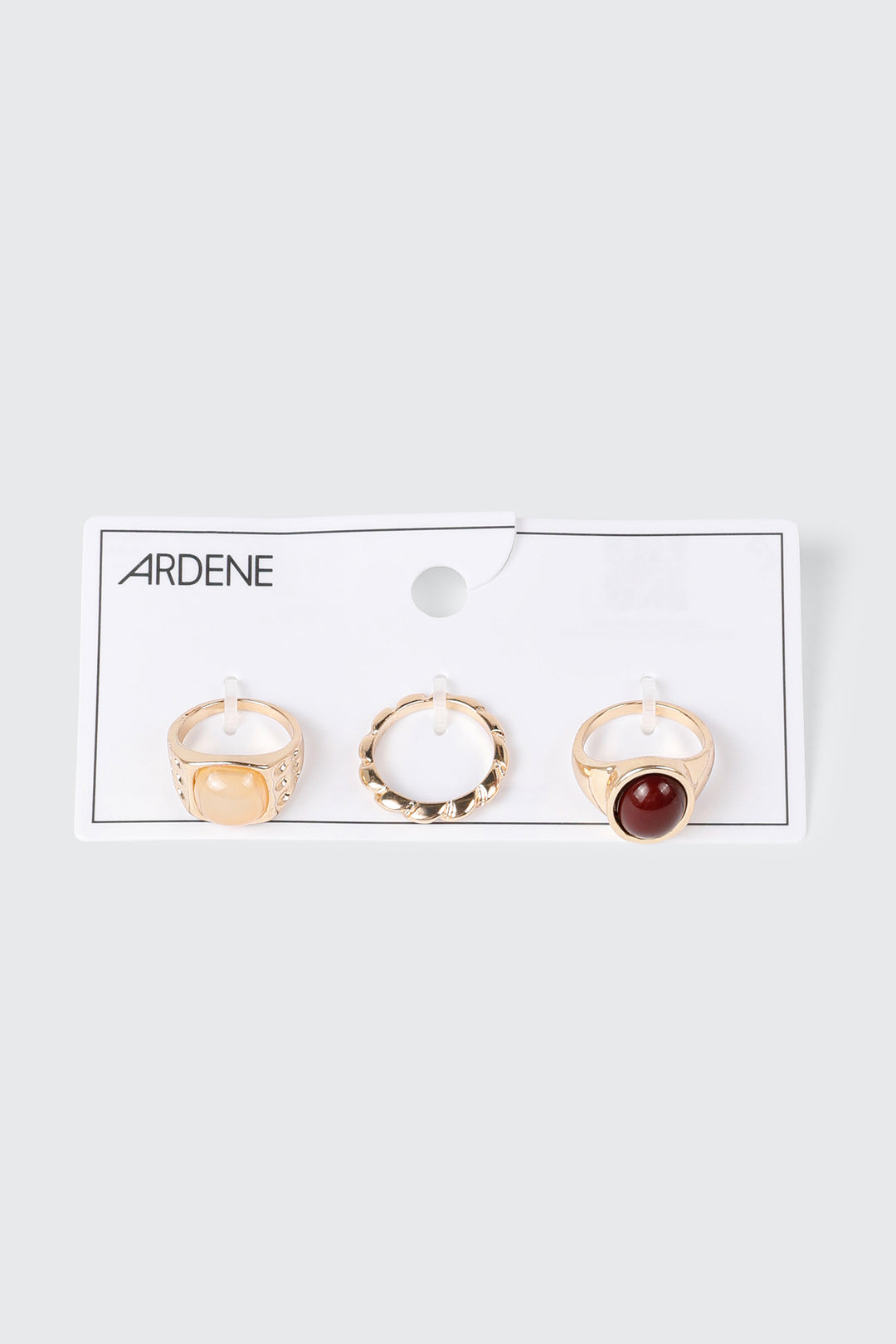 3-Pack Stone Ring Set